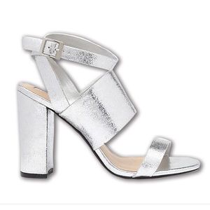 Forever 21 silver heeled sandals